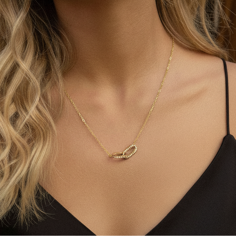[Echo Fine]Zoelle Interlocking Diamond Pendant