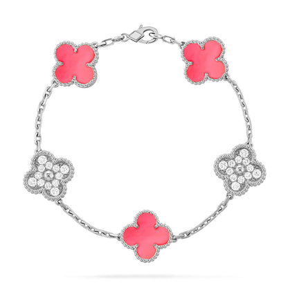 [ECHO ] CLOVER 5 MOTIFS  PINK MOP BRACELET COLLECTION