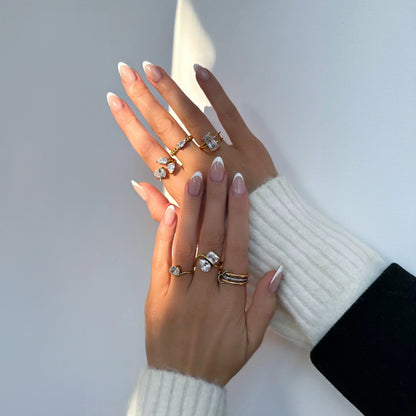 [Echo Fine]Chastity Diamond Ring Stack