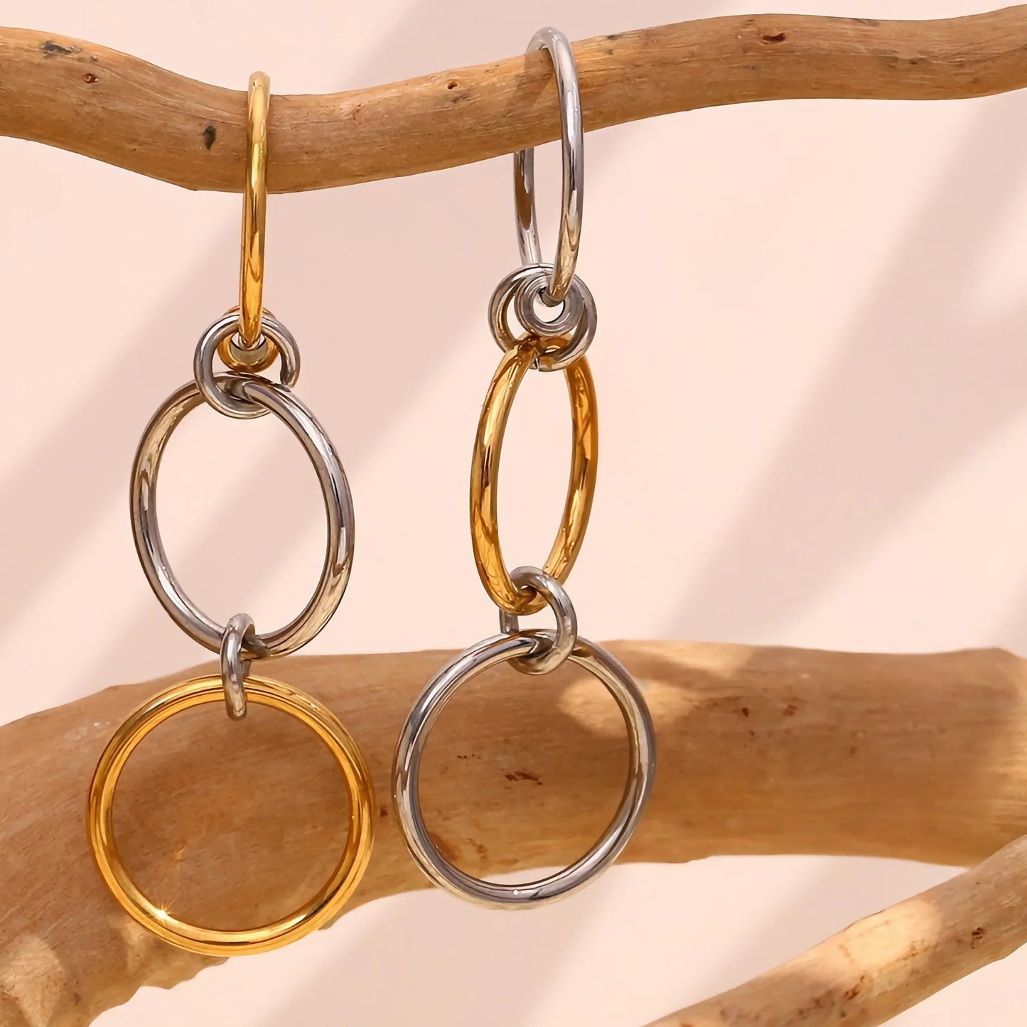 [Echo Fine]Jessica Two-Tone Ring Stack