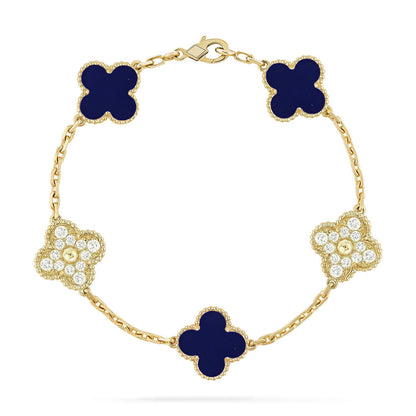 [ECHO ]CLOVER 5 MOTIF LAPIS LAZULI BRACELET COLLECTION