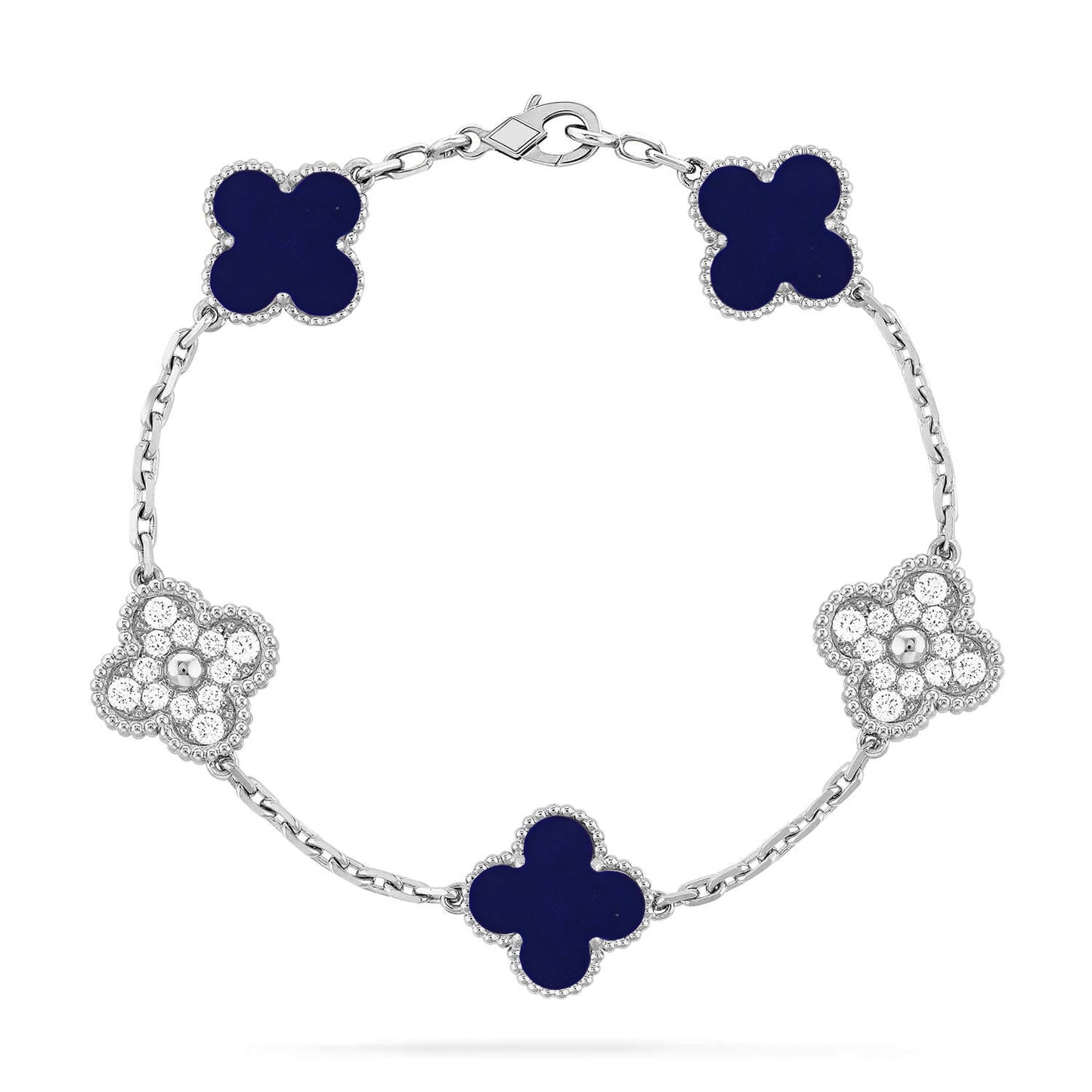 [ECHO ]CLOVER 5 MOTIF LAPIS LAZULI BRACELET COLLECTION
