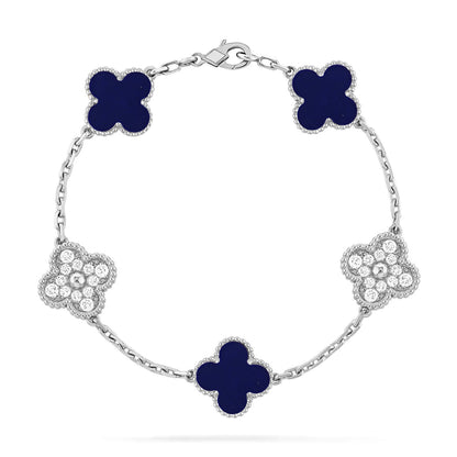 [ECHO ]CLOVER 5 MOTIF LAPIS LAZULI BRACELET COLLECTION