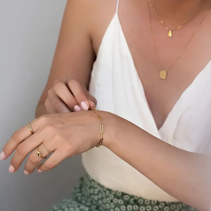 [Echo Fine]Eloise Gold Paperclip Bracelet