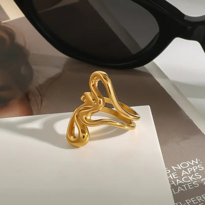 [Echo Fine]Corina Abstract Gold Ring