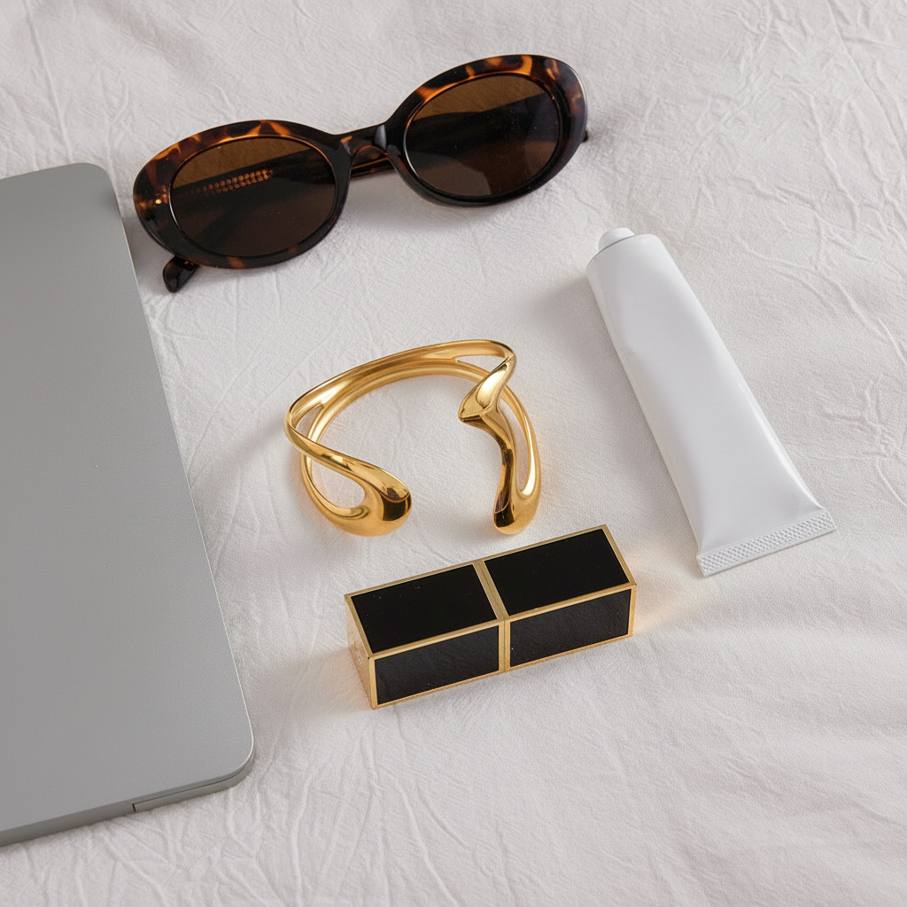 [Echo Fine]Lulu Sculpted Gold Bangle