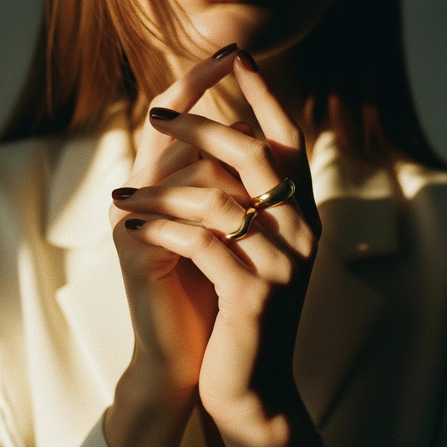 [Echo Fine]Lunaria Gold Wave Ring