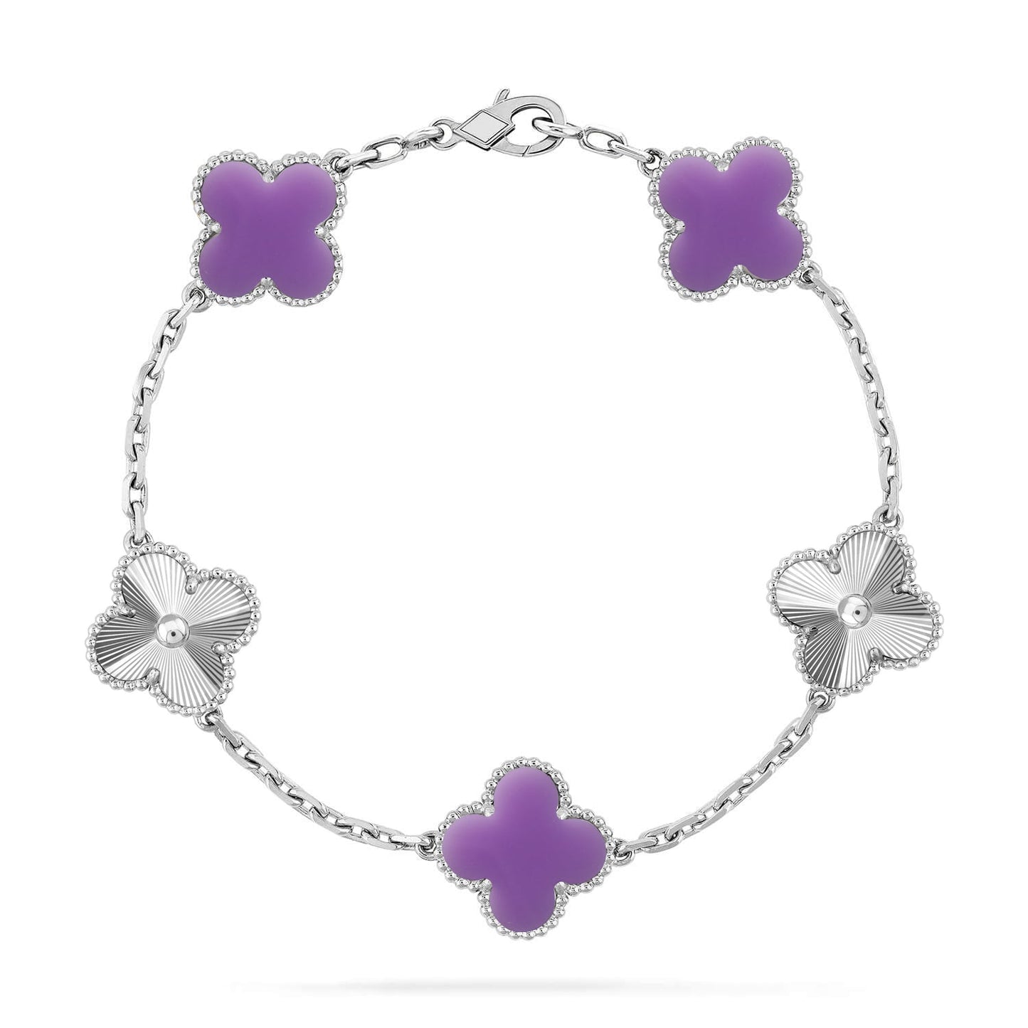 [ECHO ]CLOVER 5 MOTIF LIGHT PURPLE BRACELET COLLECTION