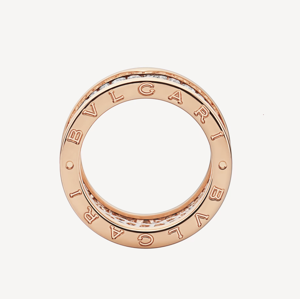 [ECHO ]ZERO 1 WITH PAVED DIAMONDS ON THE SPIRAL RING