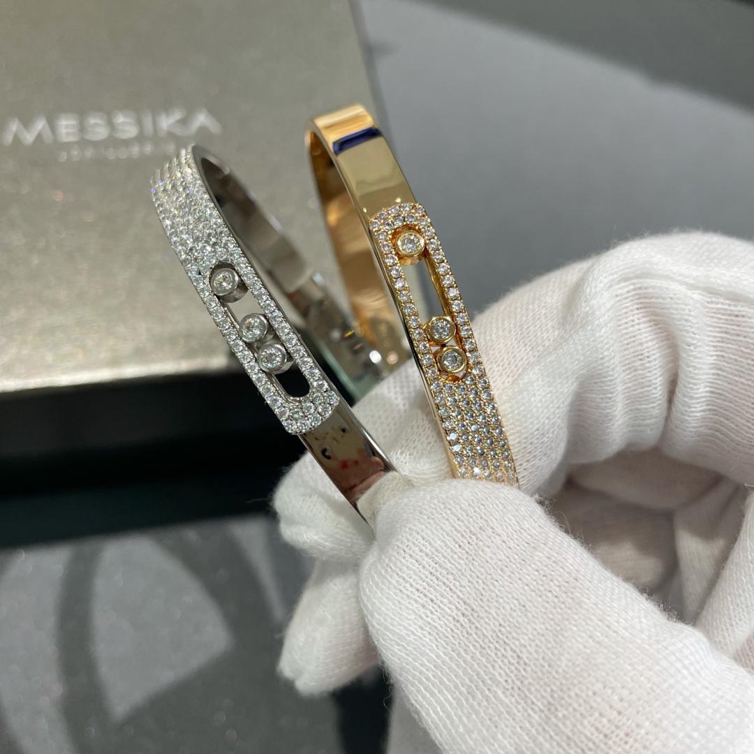 [ECHO]Move Noa Rose Gold Pavé Diamond Bangle Bracelet
