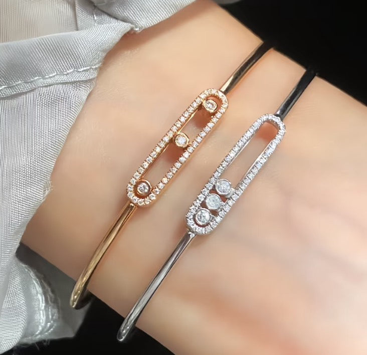 [ECHO]Move Pavé Diamond Bangle Bracelet M