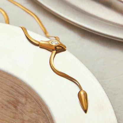 [Echo Fine]Zarelle Gold Serpentine Pendant