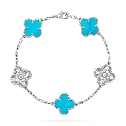 [ECHO ] CLOVER 5 MOTIF TURQUOISE BRACELET COLLECTION