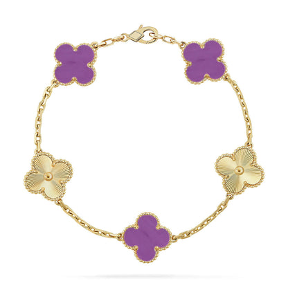 [ECHO ] CLOVER 5 MOTIF VIOLET BRACELET COLLECTION