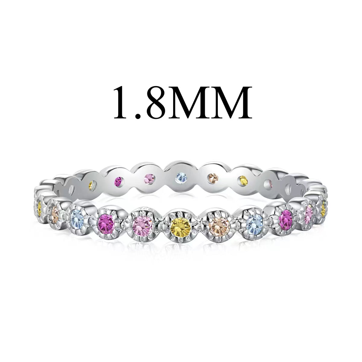 [ECHO ]Unique Scintillating Round Cut Daily Ring