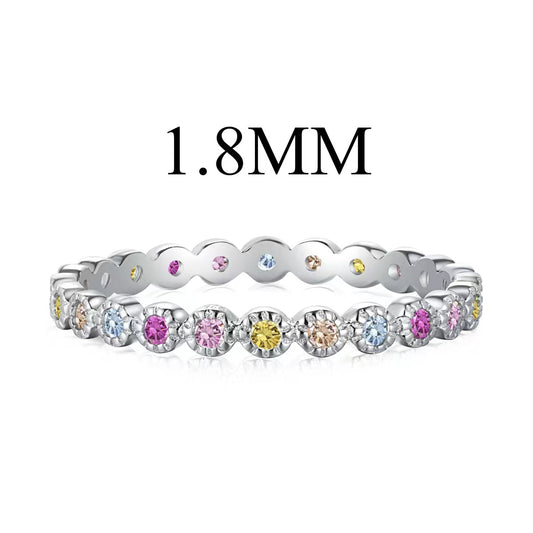 [ECHO ]Unique Scintillating Round Cut Daily Ring