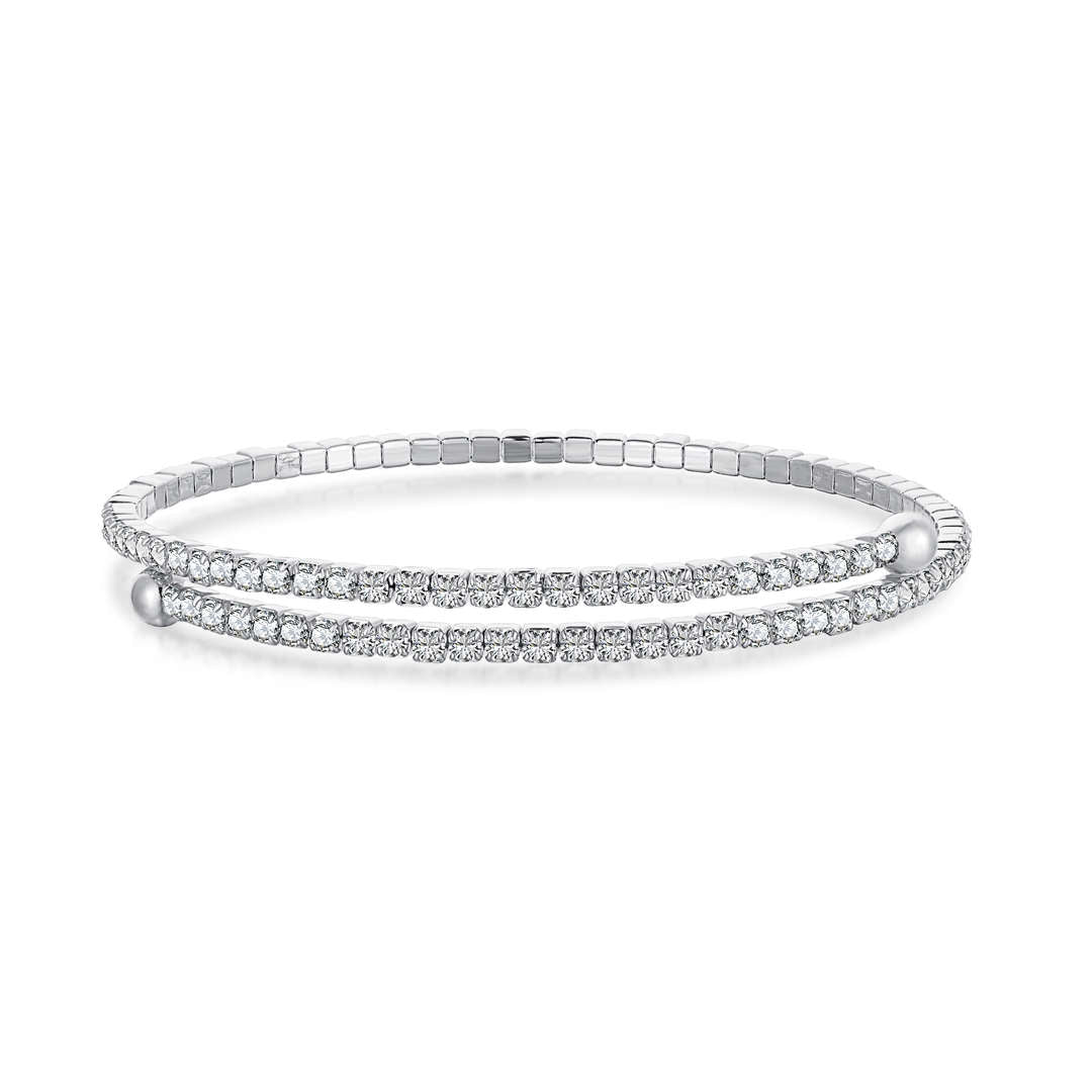 [ECHO ]Row of Diamonds Round Fashion Bracelet