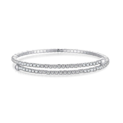 [ECHO ]Row of Diamonds Round Fashion Bracelet