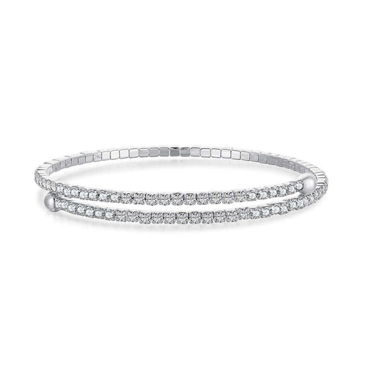 [ECHO ]Row of Diamonds Round Fashion Bracelet