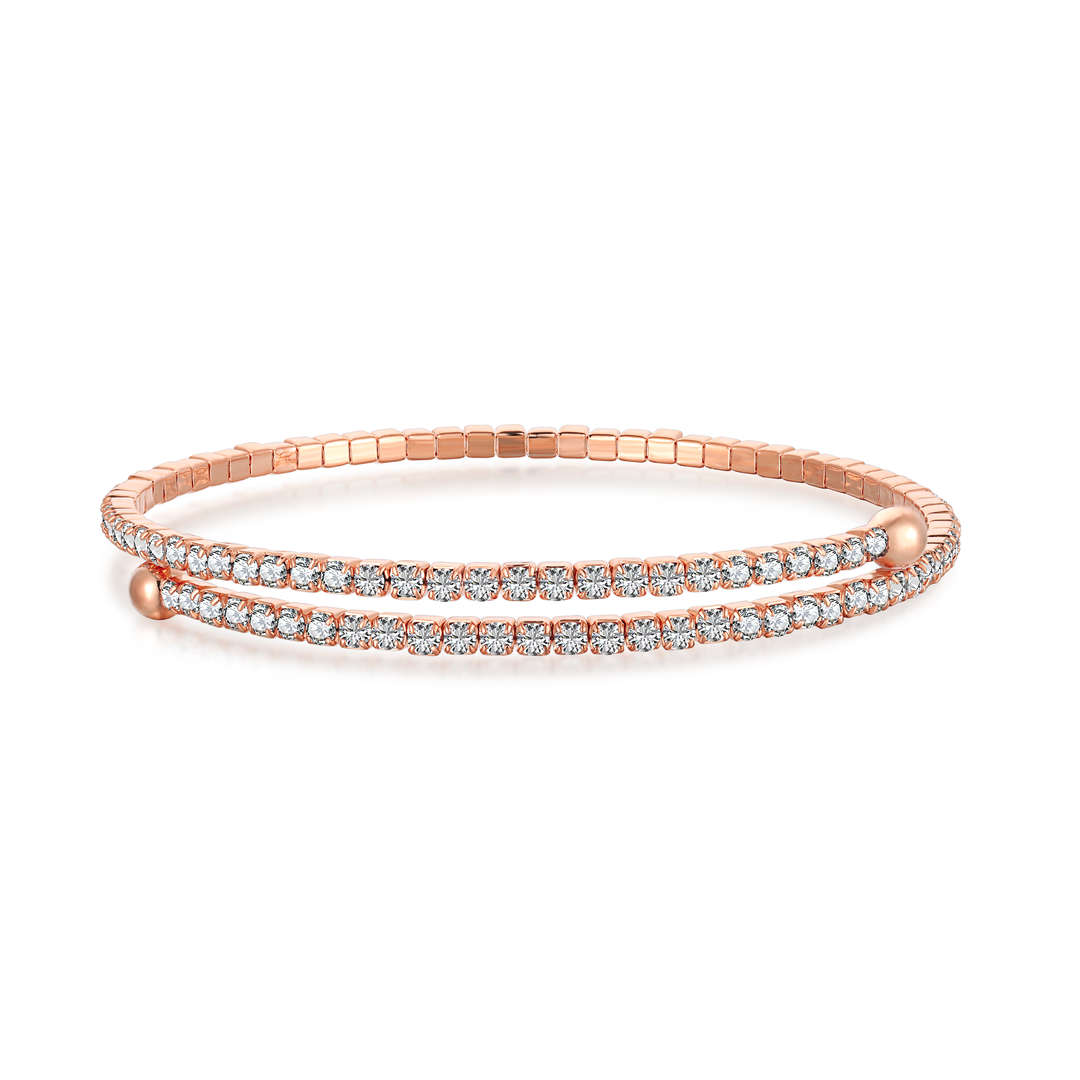 [ECHO ]Row of Diamonds Round Fashion Bracelet