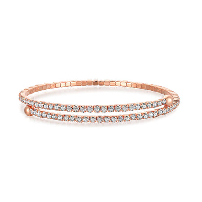 [ECHO ]Row of Diamonds Round Fashion Bracelet