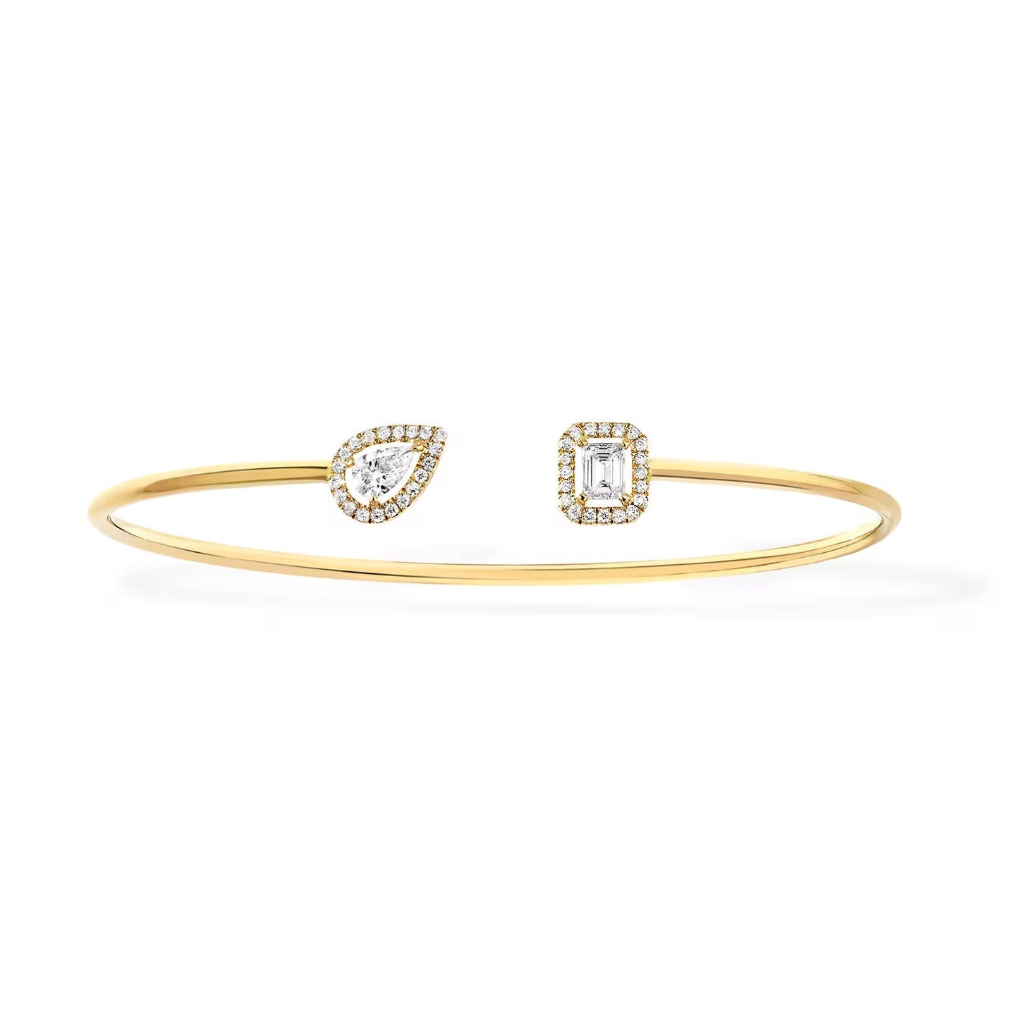 [ECHO]JONC FLEX MY TWIN TOI & MOI SILVER DIAMOND BRACELET