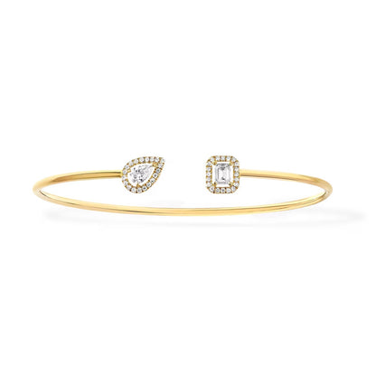 [ECHO]JONC FLEX MY TWIN TOI & MOI SILVER DIAMOND BRACELET