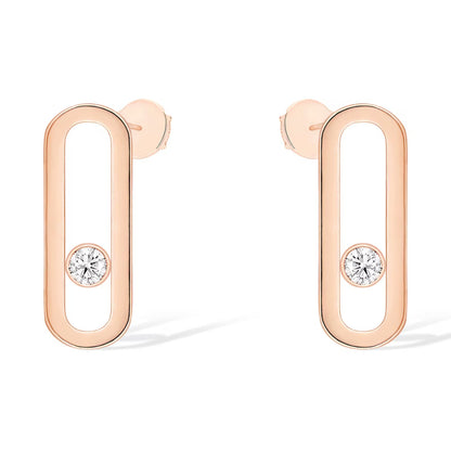 [ECHO]MOVE UNO SMALL 1 DIAMOND EARRINGS