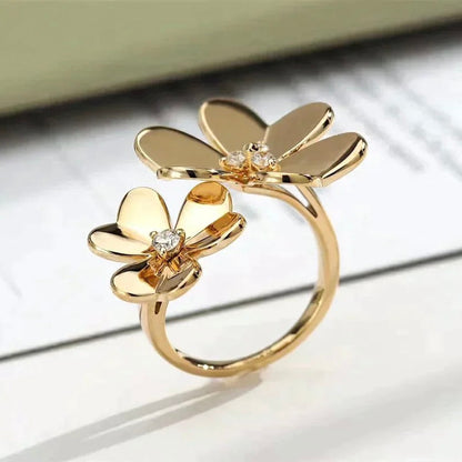 [ECHO ]CLOVER COMOS GOLD DIAMOND RING