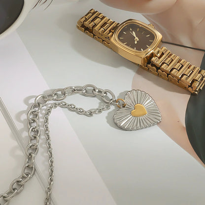 [Echo Fine]Judith Two Tone Heart Pendant