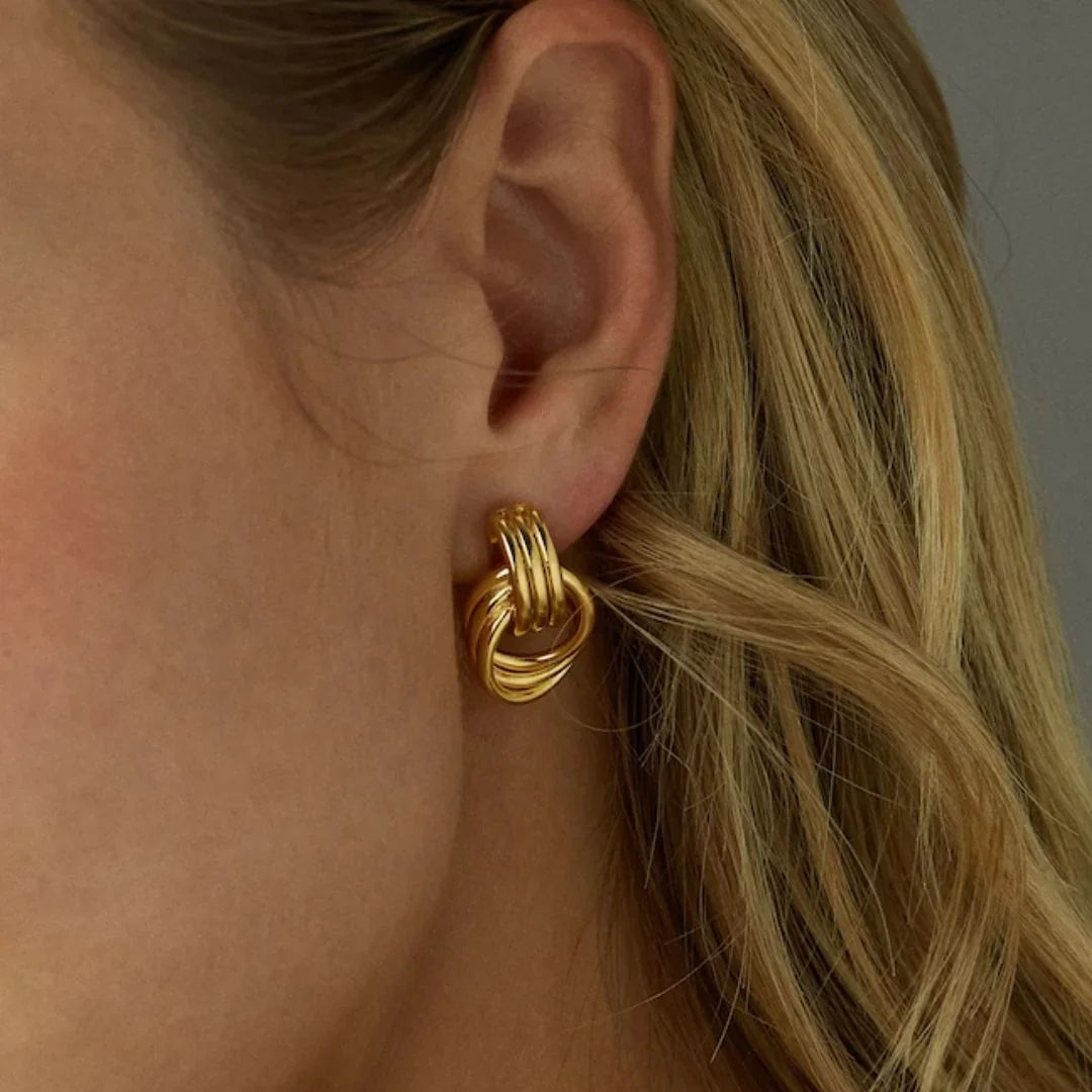 [Echo Fine]Luna Layered Hoop Earrings