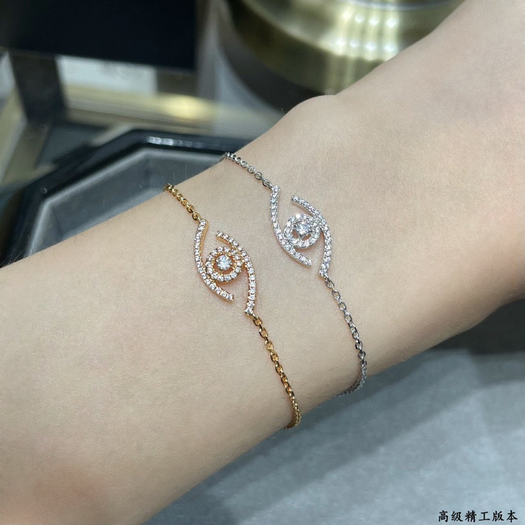 [ECHO]Lucky Eye Pave-Set Diamond Bracelet