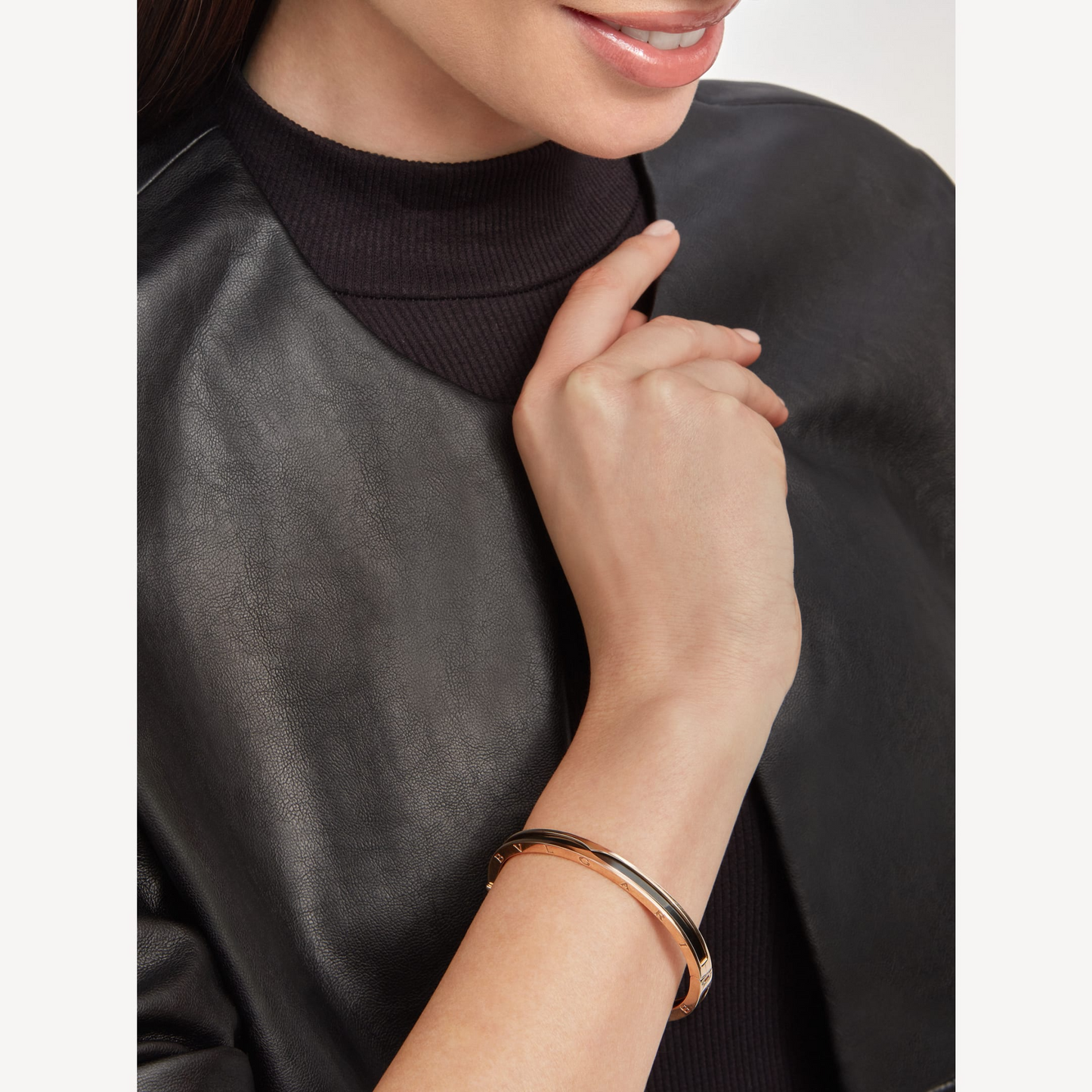 [ECHO ]ZERO 1 PINK GOLD WITH BLACK CERAMIC BRACELET