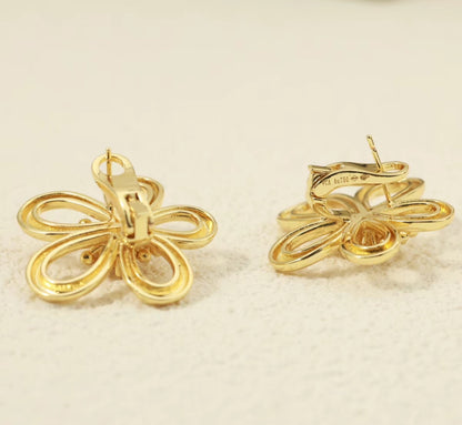 [ECHO ]NEW FLOWERLACE'S  SUNFLOWER STUD EARRINGS