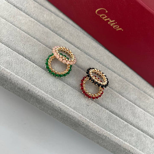 [ECHO]ROSE GOLD  AGATE RIVET RING ASIA LIMITED EDITION
