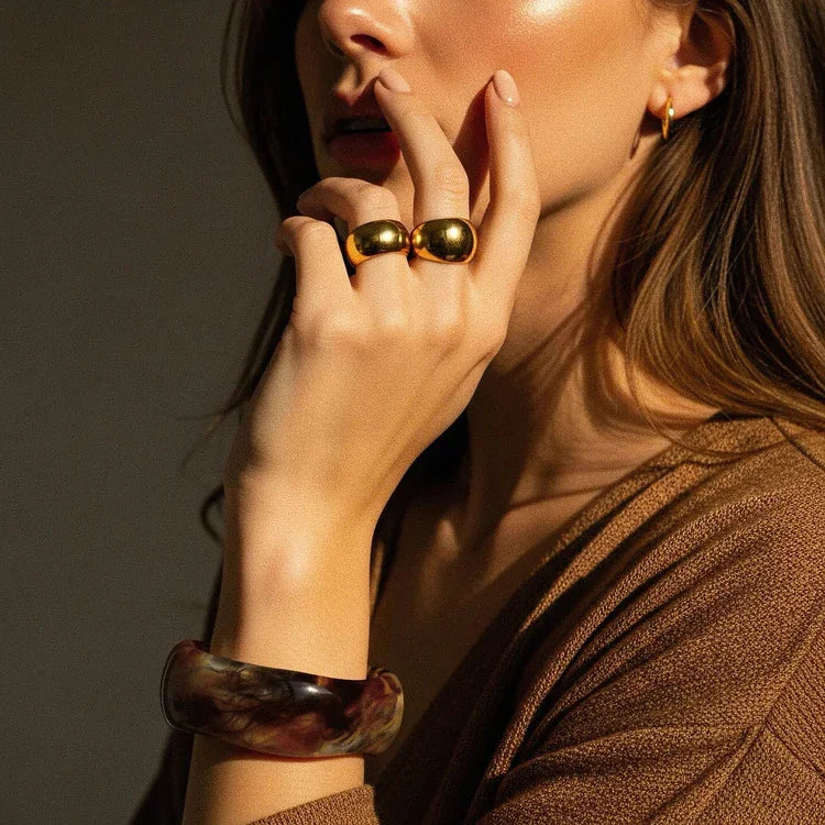 [Echo Fine]Julianna Sculpted Autumn Bangles