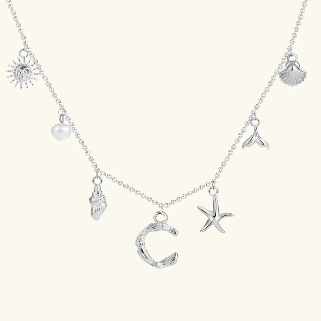 [Echo Fine]Avaria Ocean Initial Necklace