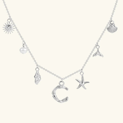 [Echo Fine]Avaria Ocean Initial Necklace