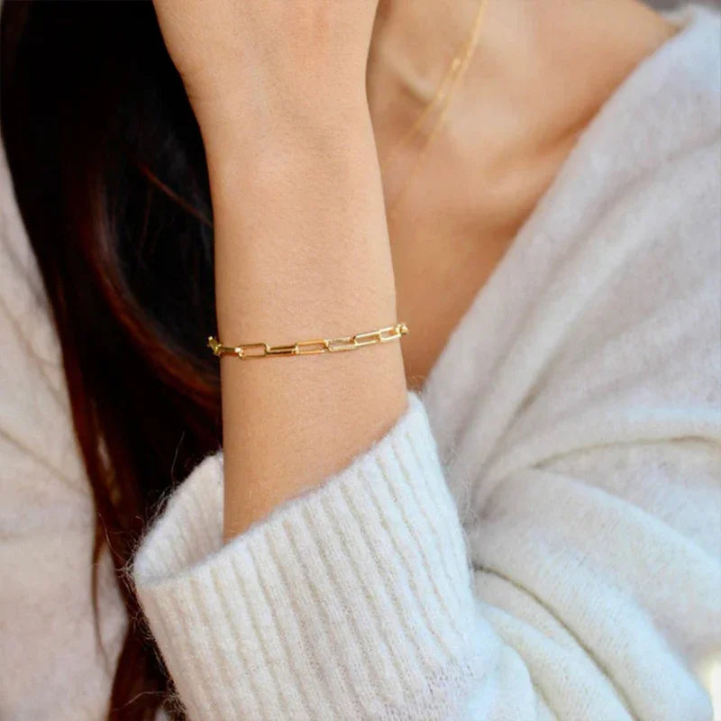 [Echo Fine]Eloise Gold Paperclip Bracelet