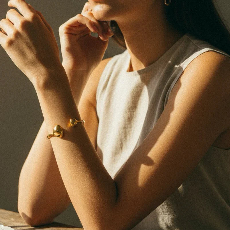 [Echo Fine]Mallory Minimalist Gold Cuff