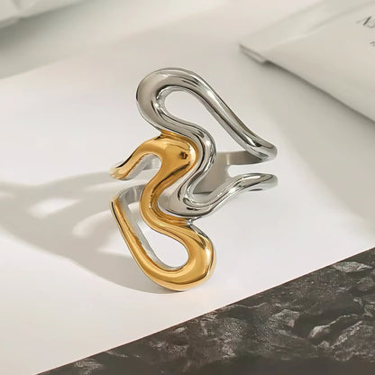 [Echo Fine]Corina Abstract Gold Ring