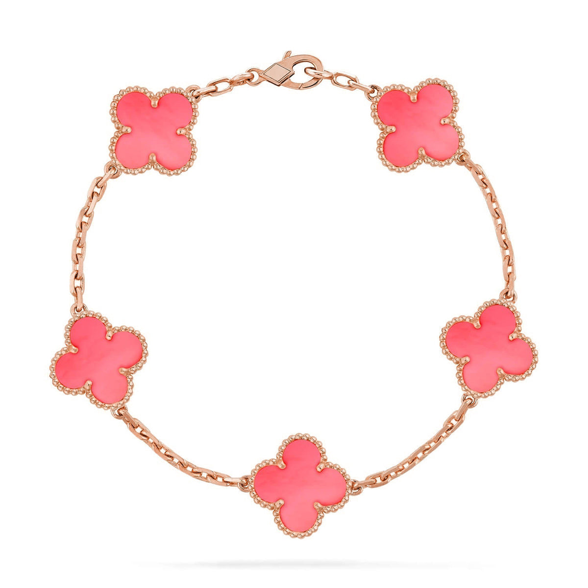 [ECHO ] CLOVER 5 MOTIFS  PINK MOP BRACELET COLLECTION
