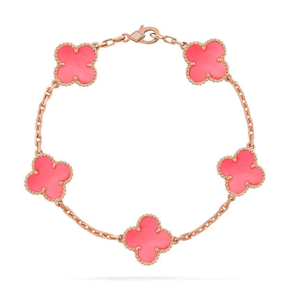 [ECHO ] CLOVER 5 MOTIFS  PINK MOP BRACELET COLLECTION