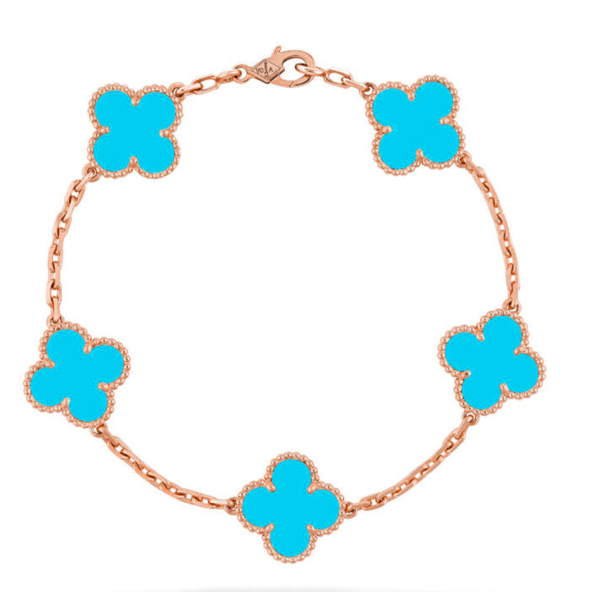 [ECHO ] CLOVER 5 MOTIF TURQUOISE BRACELET COLLECTION
