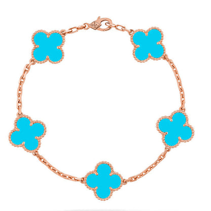 [ECHO ] CLOVER 5 MOTIF TURQUOISE BRACELET COLLECTION