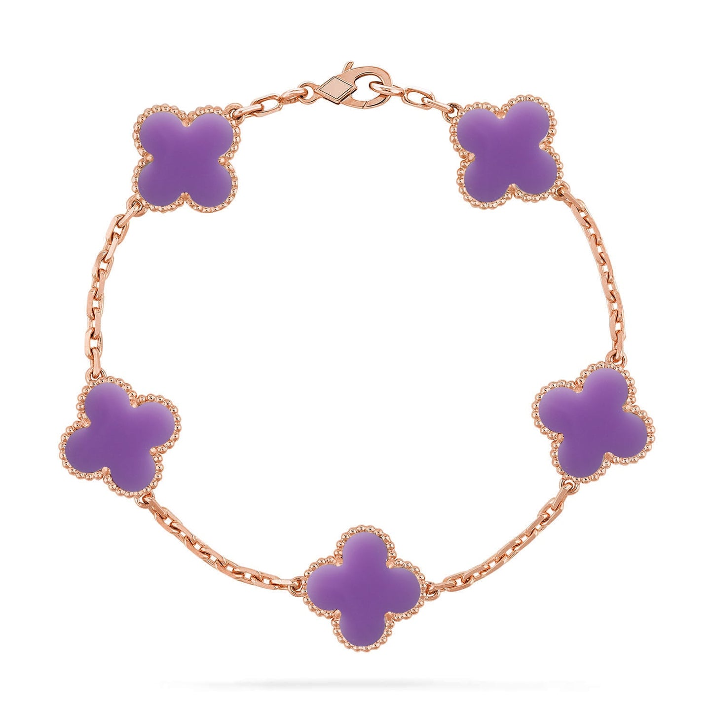 [ECHO ]CLOVER 5 MOTIF LIGHT PURPLE BRACELET COLLECTION