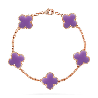 [ECHO ]CLOVER 5 MOTIF LIGHT PURPLE BRACELET COLLECTION