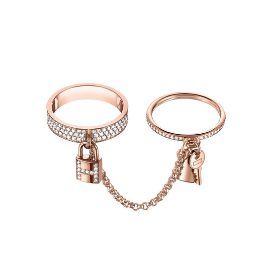 [ECHO ]HM KELLY CLOCHETTE DOUBLE RING IN  WITH DIAMONDS