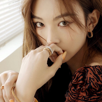[ECHO ]CLASH SMALL HOOP EARRINGS