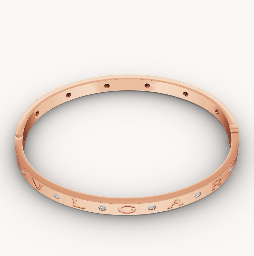 [ECHO ]ZERO 1 PINK GOLD 12 DIAMONDS BRACELET